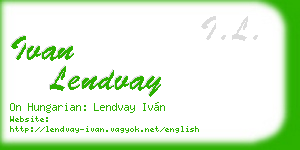 ivan lendvay business card